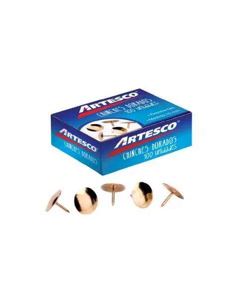 TACHUELA ARTESCO DORADO 10MM 100 UND