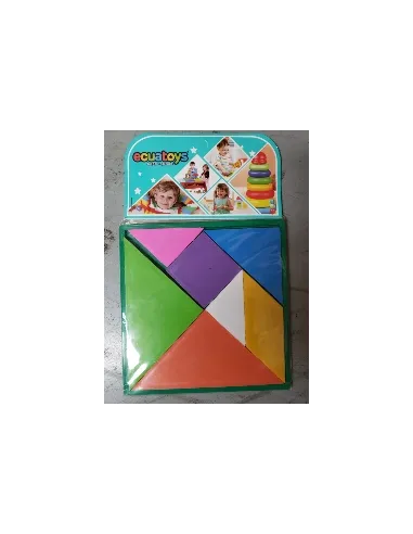 TANGRAM PLASTICO MEDIANO 11.5CMX11.5CM