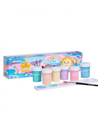 TEMPERA ARTESCO PASTEL X 6 COLORES 20ML