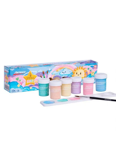 TEMPERA ARTESCO PASTEL X 6 COLORES 20ML
