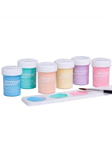 TEMPERA ARTESCO PASTEL X 6 COLORES 20ML