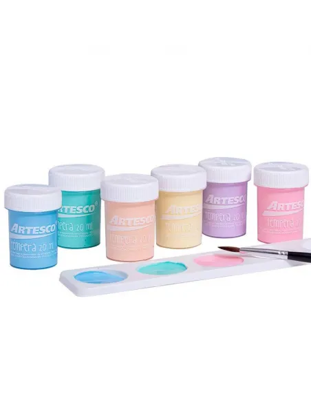 TEMPERA ARTESCO PASTEL X 6 COLORES 20ML