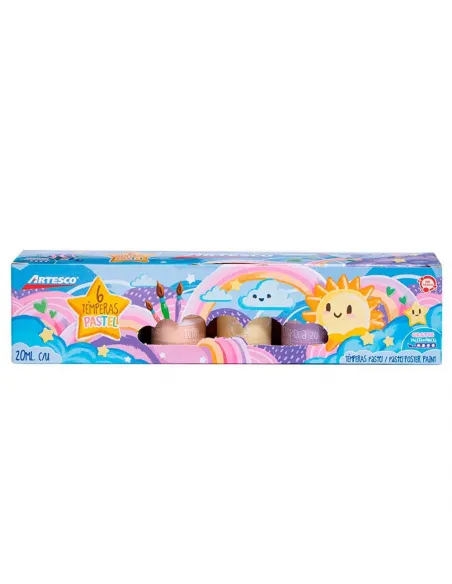 TEMPERA ARTESCO PASTEL X 6 COLORES 20ML