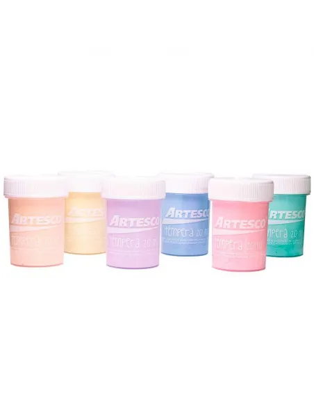 TEMPERA ARTESCO PASTEL X 6 COLORES 20ML