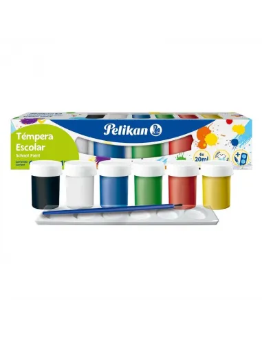 TEMPERA PELIKAN ECONOMICA 20ML X6 COL.
