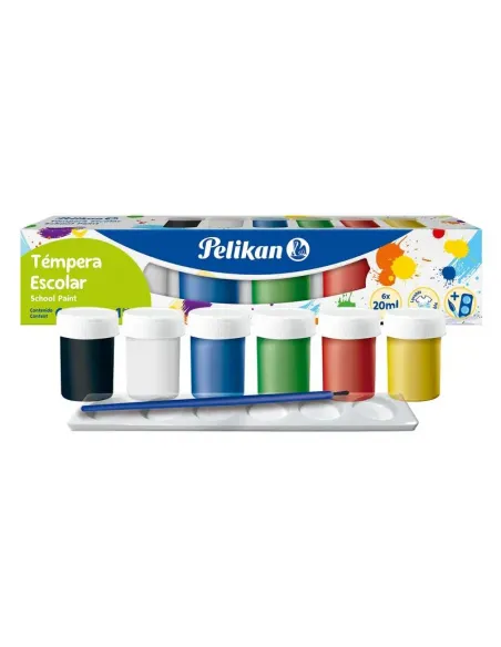 TEMPERA PELIKAN ECONOMICA 20ML X6 COL.
