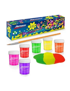 TEMPERA ARTESCO KIDS NEON X 6 COLPINCEL 20ML