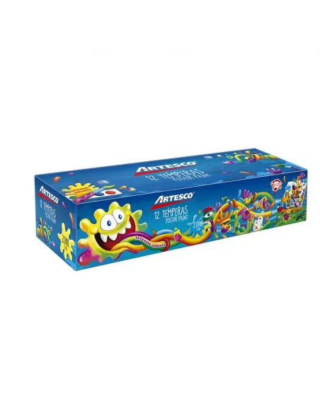 TEMPERA ARTESCO KIDS X 12 COLORESPINCEL 20ML