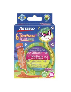TEMPERA ARTESCO BARRA 10 GR NEON 6COL