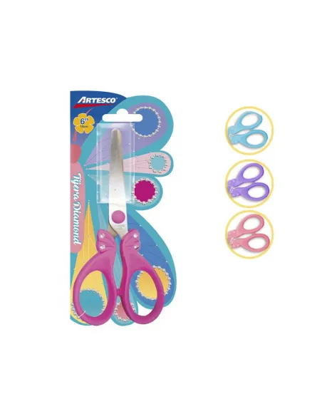 TIJERA ARTESCO DIAMOND 6 PULG 14CM V/COL