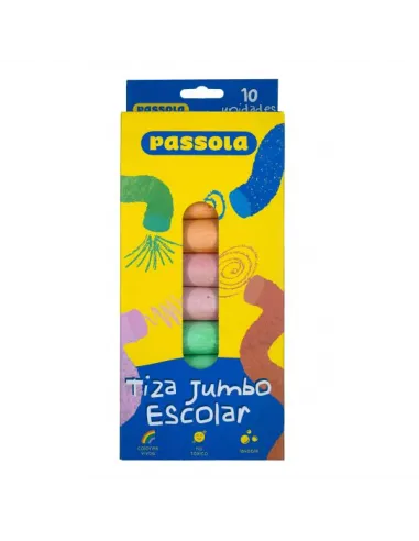 TIZA PASSOLA JUMBO V/COLORES X10 UND