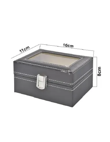 CAJA P/RELOJ 3 PUESTOS NEGRA 15.5X11CM REFES24887 232981
