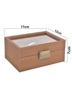 CAJA P/RELOJ 3 PUESTOS MARRON 16.5X11CM REFES24884 651887
