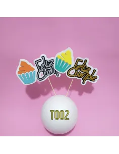 TOPPER FELIZ/CUMPLE CUPCAKE R. T002