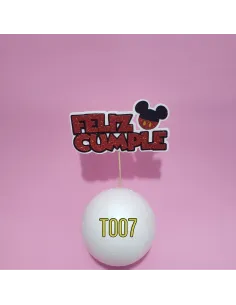 TOPPER FELIZ/CUMPLE MICKEY R. T007