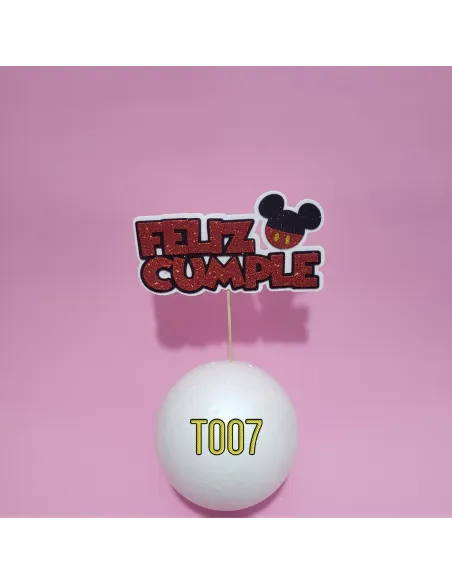 TOPPER FELIZ/CUMPLE MICKEY R. T007