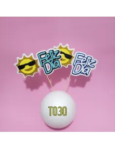 TOPPER FELIZ DIA SOL R. T030