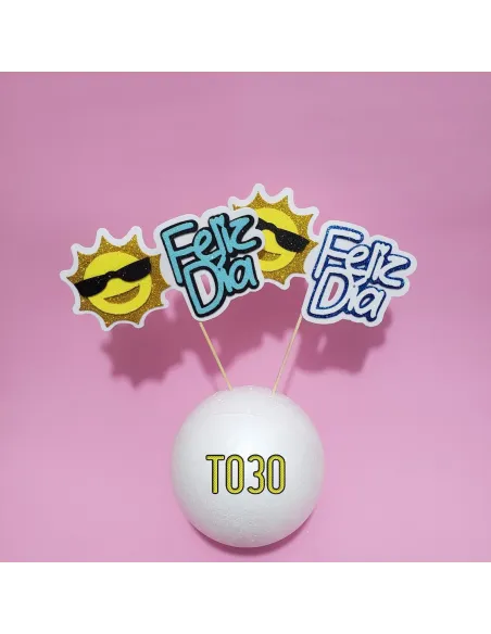 TOPPER FELIZ DIA SOL R. T030