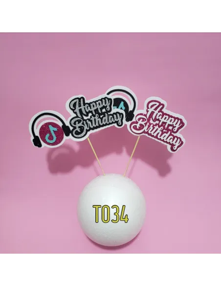 TOPPER HAPPY BIRTHDAY TIK TOK R. T034