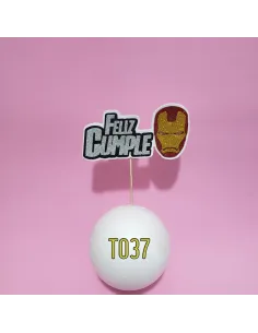 TOPPER FELIZ CUMPLE/IRONMAN R. T037