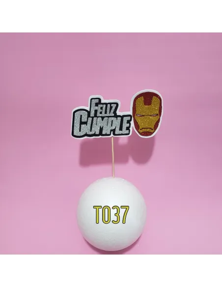 TOPPER FELIZ CUMPLE/IRONMAN R. T037
