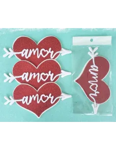 TOPPER CORAZON FLECHADO - AMOR R. T050
