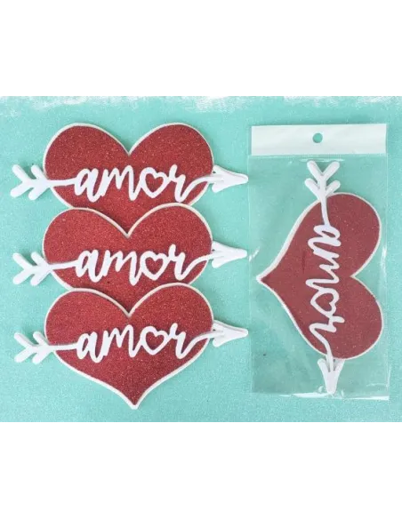 TOPPER CORAZON FLECHADO - AMOR R. T050