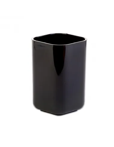 VASO ARTESCO PLASTICO PORTALAPICES NEGRO