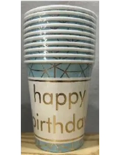 VASOS SWH ESTAMPADO HB CELESTE 10 UND 58J2T-21