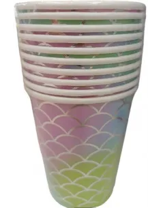 VASOS SWH ESTAMPADO SIRENA 10UND 58J2T-33