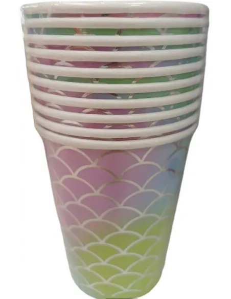 VASOS SWH ESTAMPADO SIRENA 10UND 58J2T-33