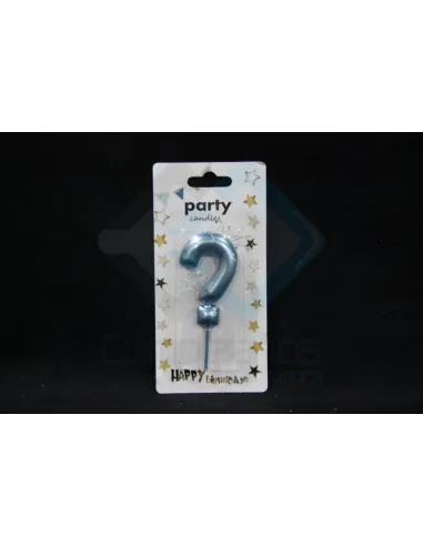 VELA CUMPLEAÑOS NUMERICA  AZUL EP81420827