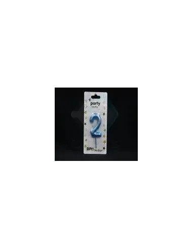 VELA CUMPLEAÑOS NUMERICA 2 AZUL EP81420827