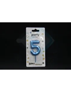 VELA CUMPLEAÑOS NUMERICA 5 AZUL EP81420827