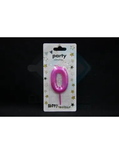 VELA CUMPLEAÑOS NUMERICA 0 FUCSIA 8673814208270