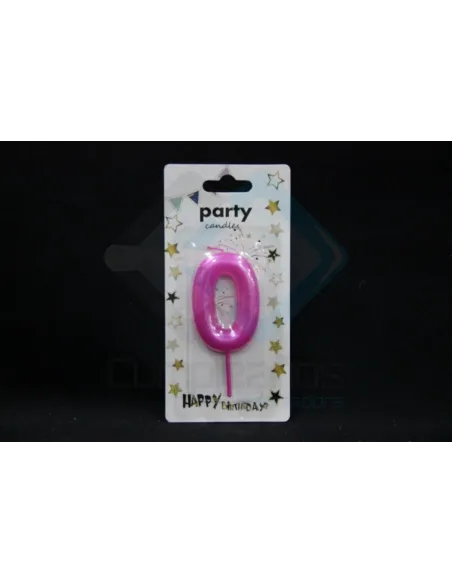 VELA CUMPLEAÑOS NUMERICA 0 FUCSIA 8673814208270