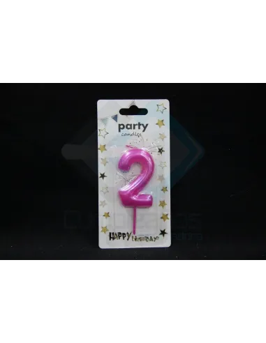 VELA CUMPLEAÑOS NUMERICA 2 FUCSIA 8675814208274