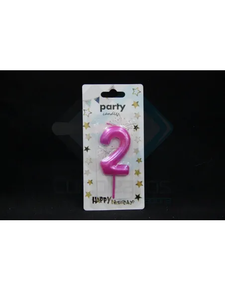 VELA CUMPLEAÑOS NUMERICA 2 FUCSIA 8675814208274