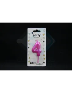 VELA CUMPLEAÑOS NUMERICA 4 FUCSIA 8677814208278