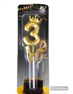 VELA CORONA DORADA 3 IC743-3