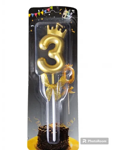 VELA CORONA DORADA 3 IC743-3