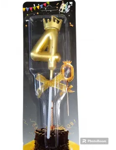 VELA CORONA DORADA 4 IC743-4