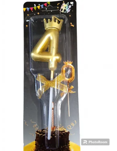 VELA CORONA DORADA 4 IC743-4