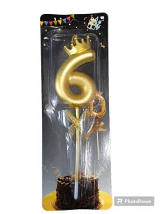 VELA CORONA DORADA 6 IC743-6