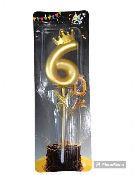 VELA CORONA DORADA 6 IC743-6