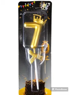 VELA CORONA DORADA 7 IC743-7