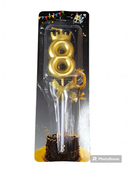 VELA CORONA DORADA 8 IC743-8