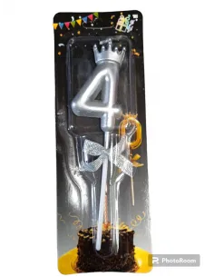 VELA CORONA PLATA 4 IC743-15