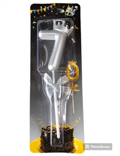 VELA CORONA PLATA 7 IC743-18