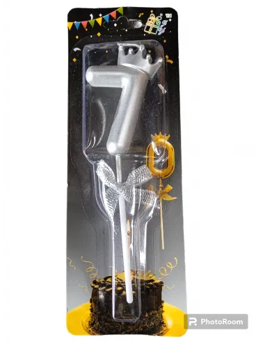 VELA CORONA PLATA 7 IC743-18